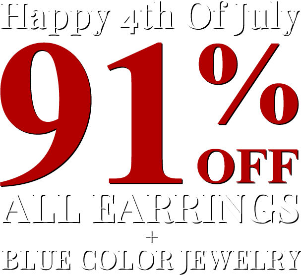 Happy 4th Of July - All Earrings & Blue Color Jewelry 91% Off