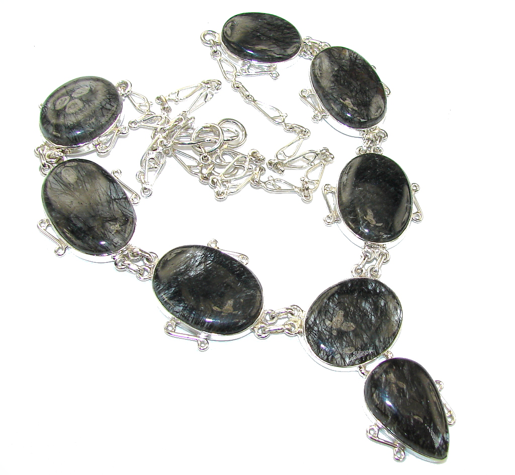 Secret Beauty AAA Tourmalinated Quartz Sterling Silver necklace