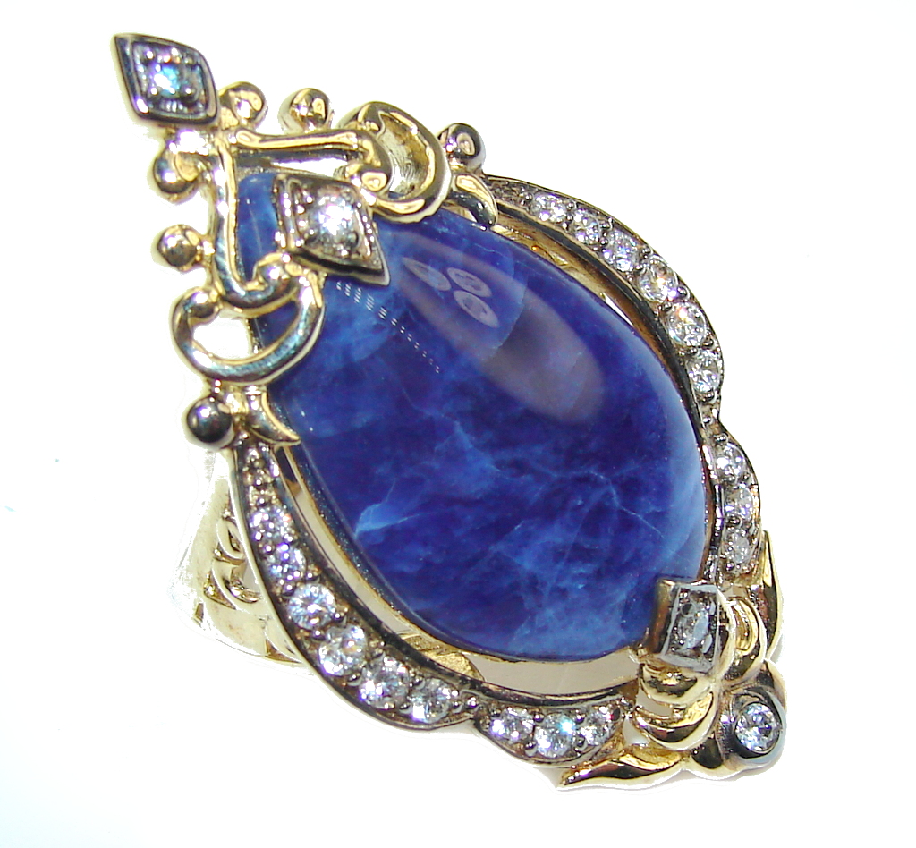 Irresistible Blue Sodalite Sterling Silver Ring s. 6