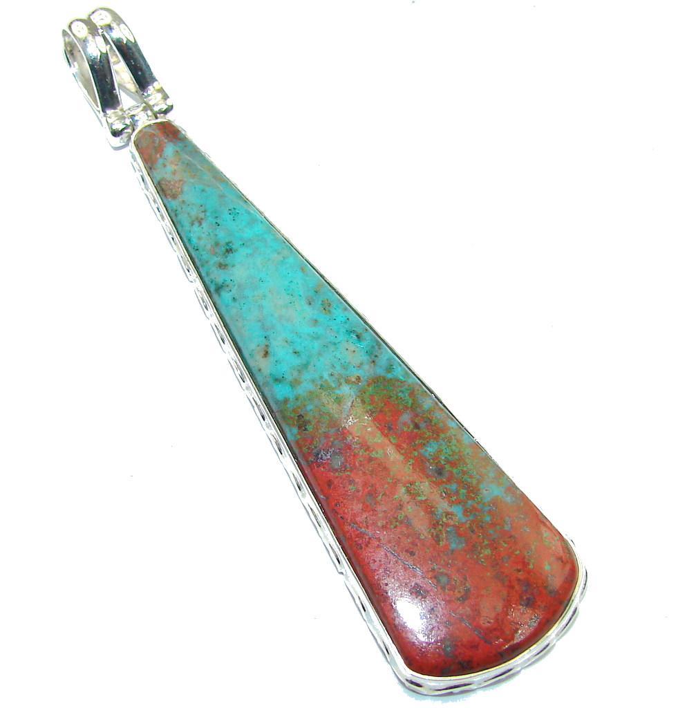 Big! Amazing Red Sonora Jasper Sterling Silver Pendant