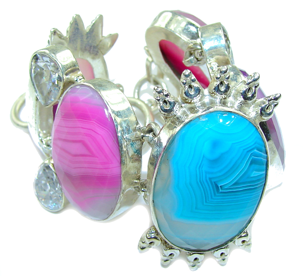 DayDreams!! Multicolor Botswana Agate Sterling Silver Bracelet