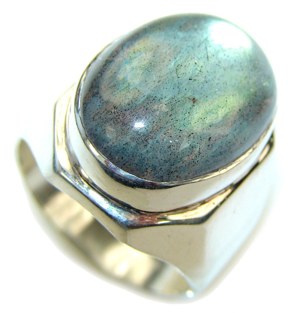Just Perfect Fire Labradorite Sterling Silver ring s. 8