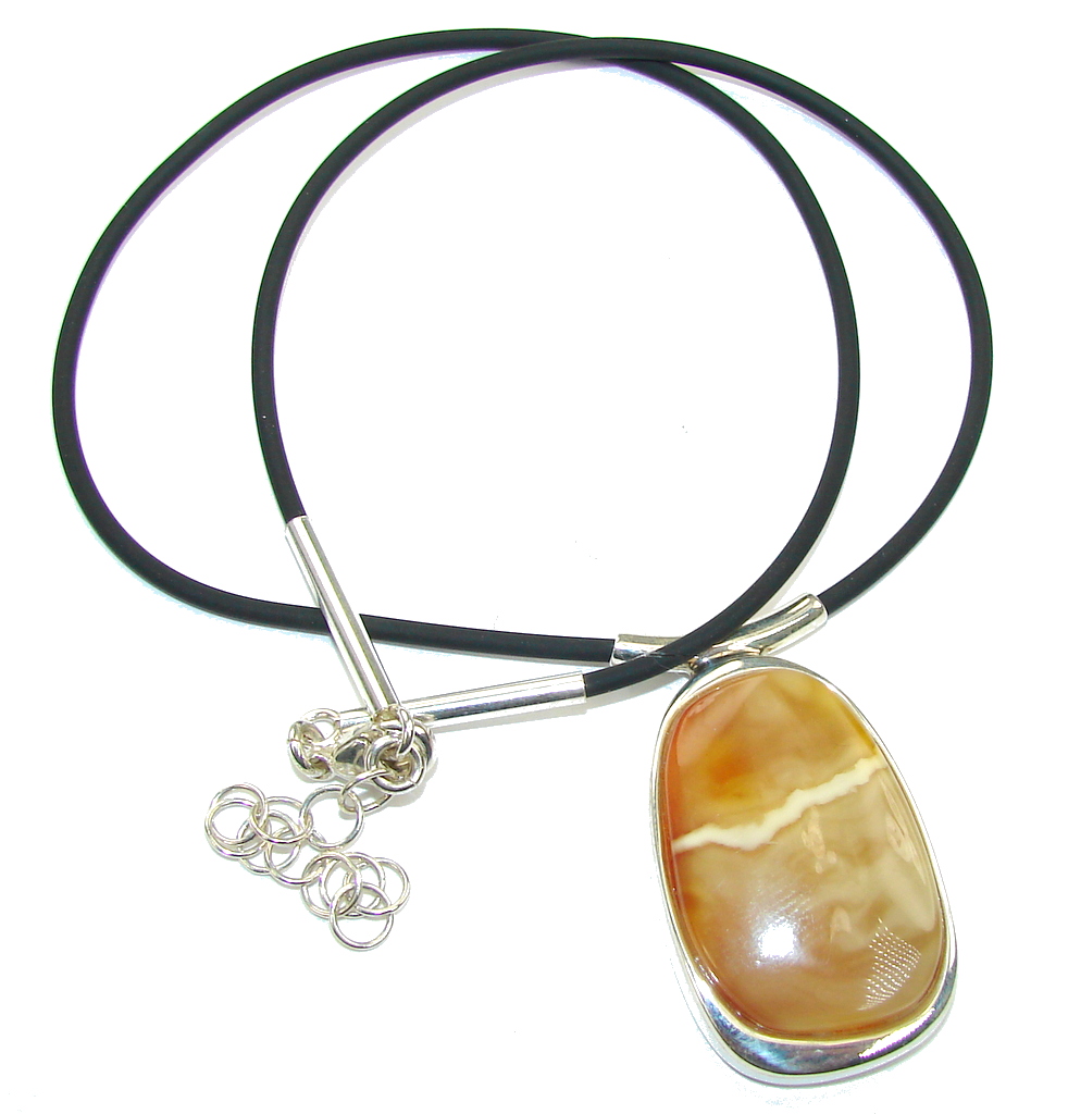 Amazing AAA Butterscotch Baltic Polish Amber Sterling Silver necklace