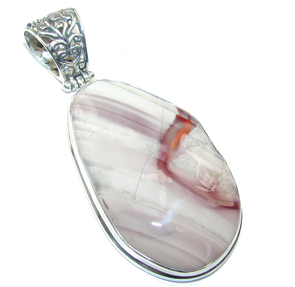 Amazing AAA Brown Imperial Jasper Sterling Silver Pendant