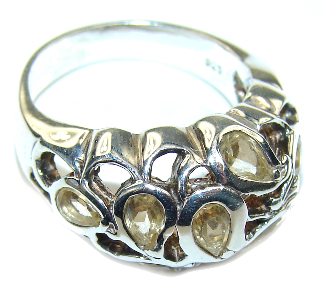 Bali Sun Reys Citrine Sterling Silver Ring s. 7