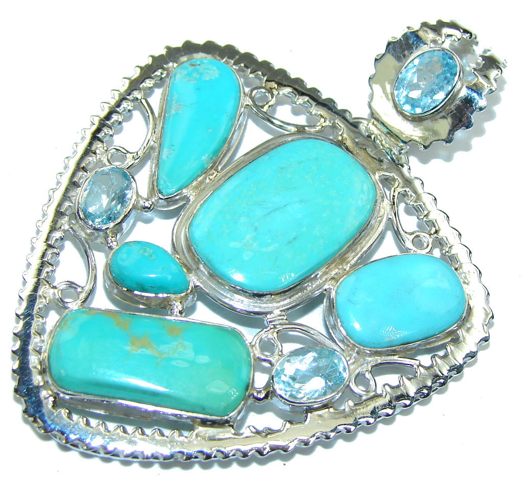 Always Together Sleeping Beauty Turquoise Sterling Silver Pendant