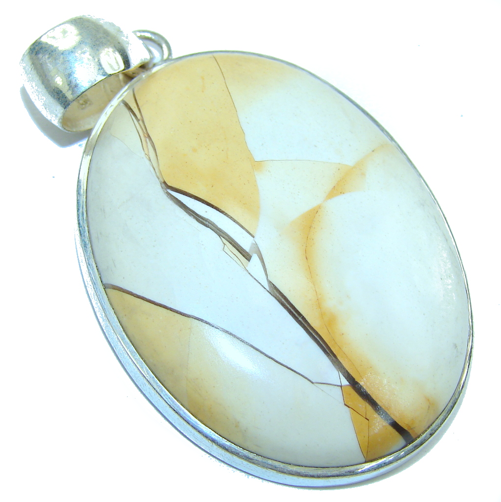 Amazing AAA Burro Creek Jasper Sterling Silver Pendant
