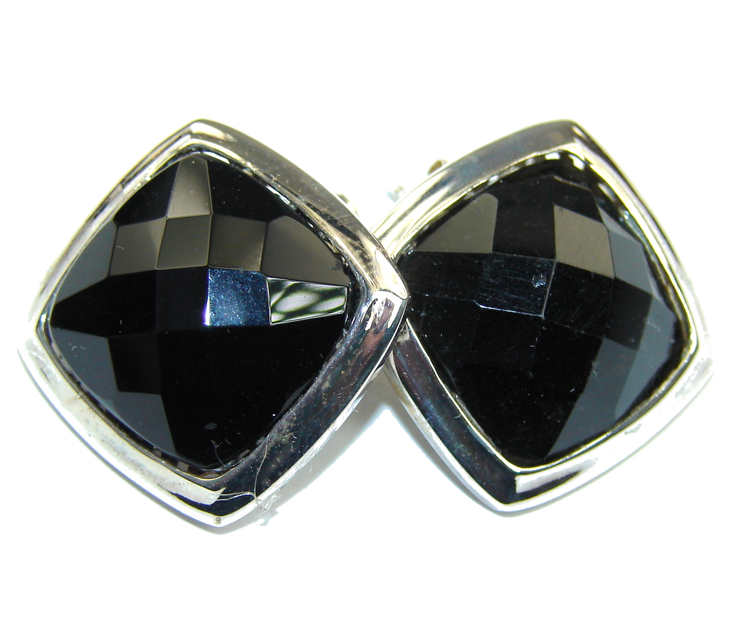 Fantastic Black Onyx Sterling Silver earrings