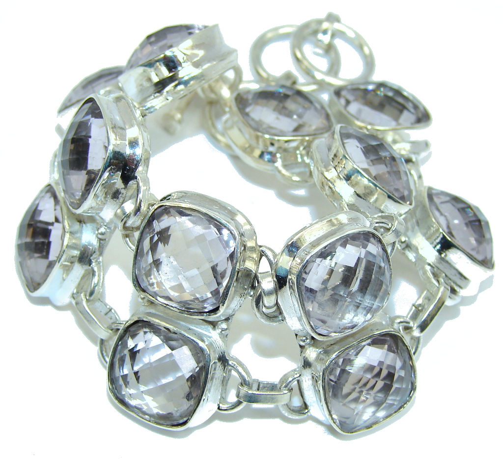 Real Treasure Pink Amethyst Sterling Silver Bracelet