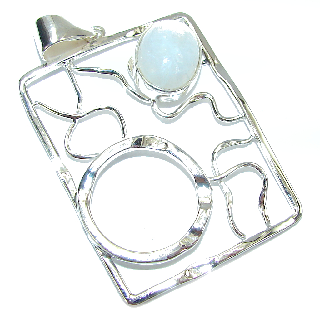 Delicate Beauty Moonstone Sterling Silver Pendant