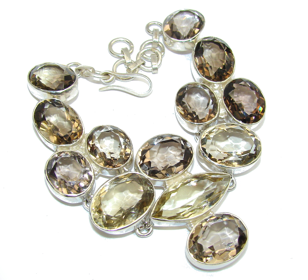 The One Champagne Smoky Topaz Sterling Silver Bracelet