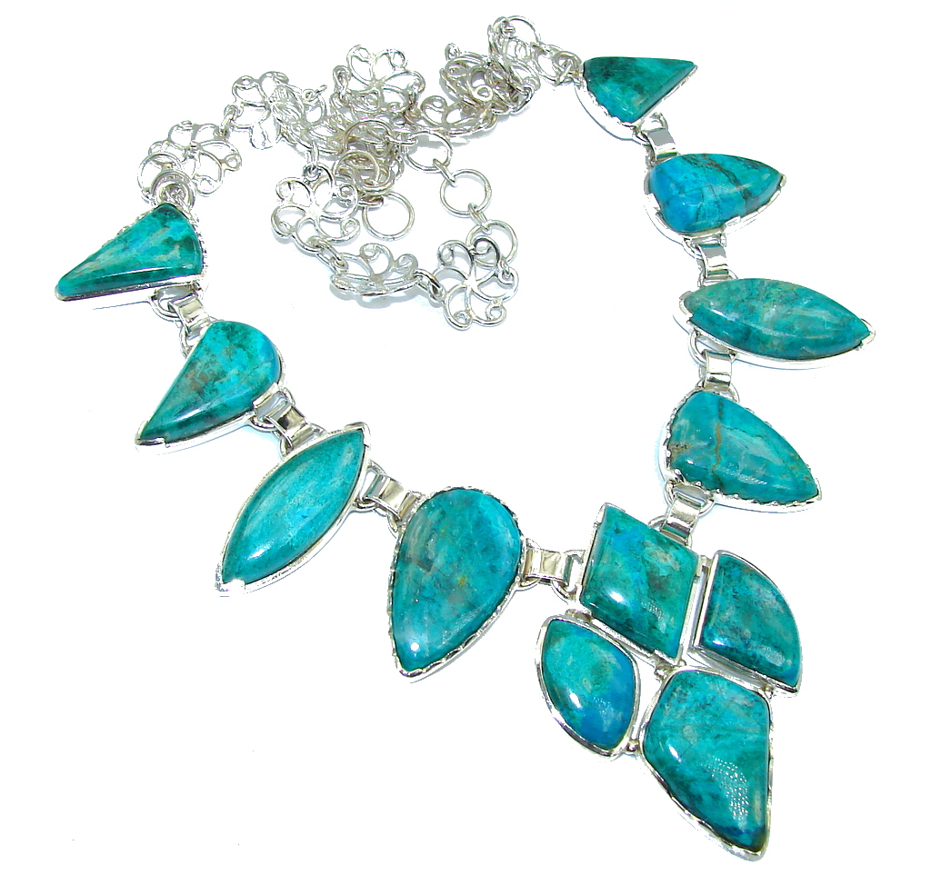 Sky Garland Parrot's Wings Chrysocolla Sterling Silver Necklace