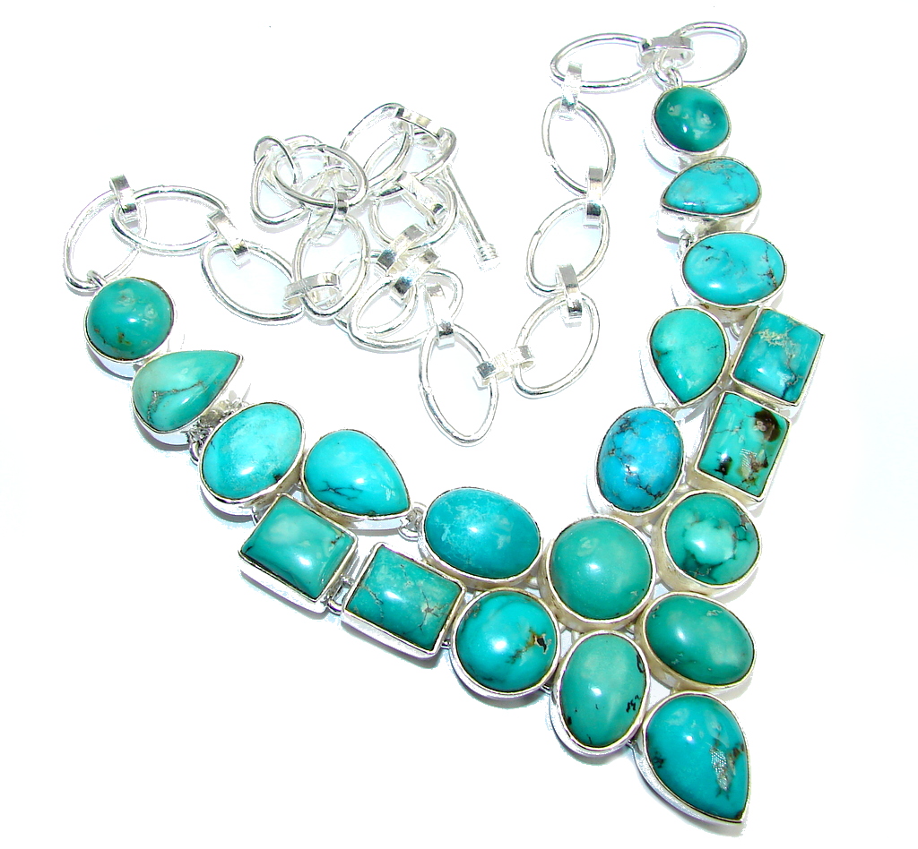 Great quality Corrico Lake Turquoise Sterling Silver Necklace