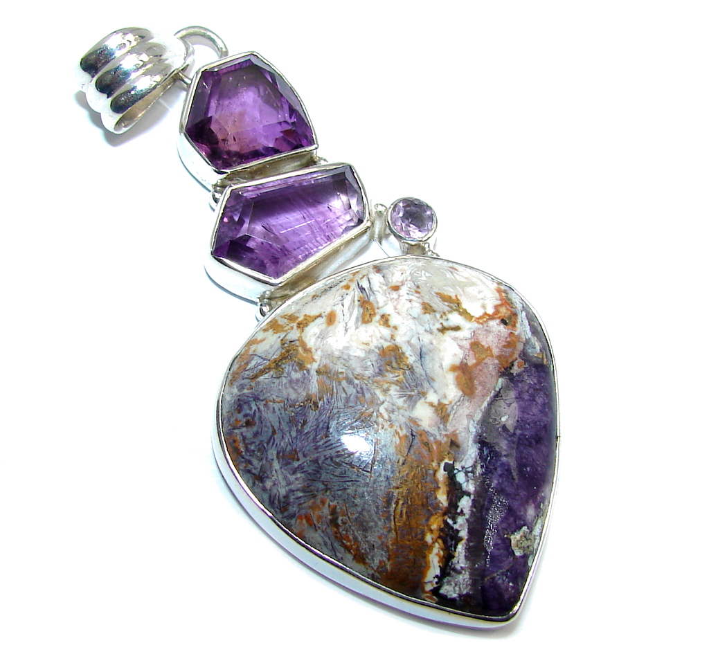 Amazing Beauty Tiffany Jasper Sterling Silver Pendant