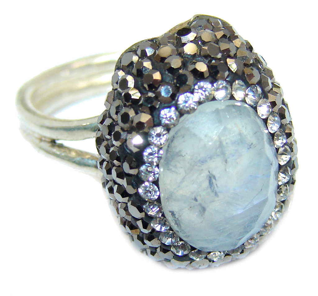Great Quality Moonstone Spinel Sterling Silver ring s. 6