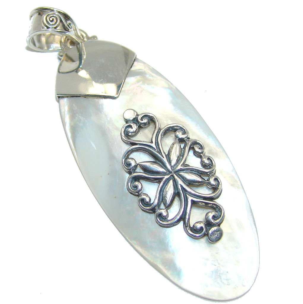 Amazing Quality Rainbow Blister Pearl Sterling Silver Pendant
