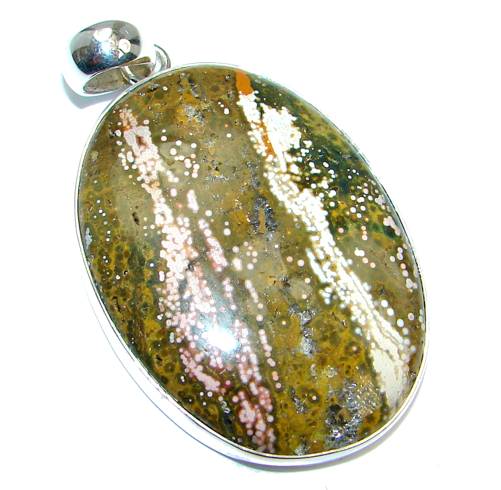 AAA Ocean Jasper Sterling Silver handmade Pendant
