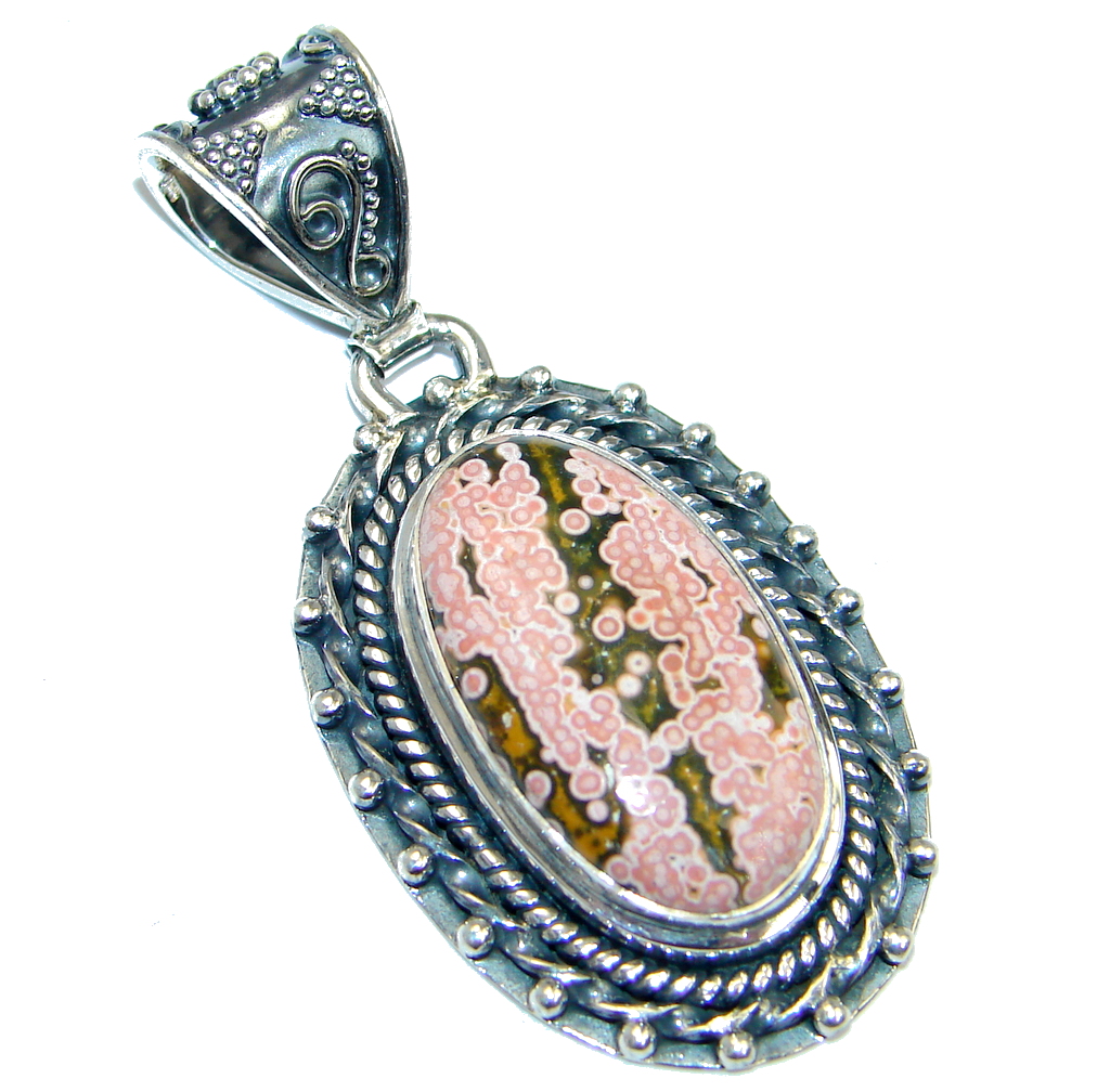 AAA Ocean Jasper Sterling Silver handmade Pendant