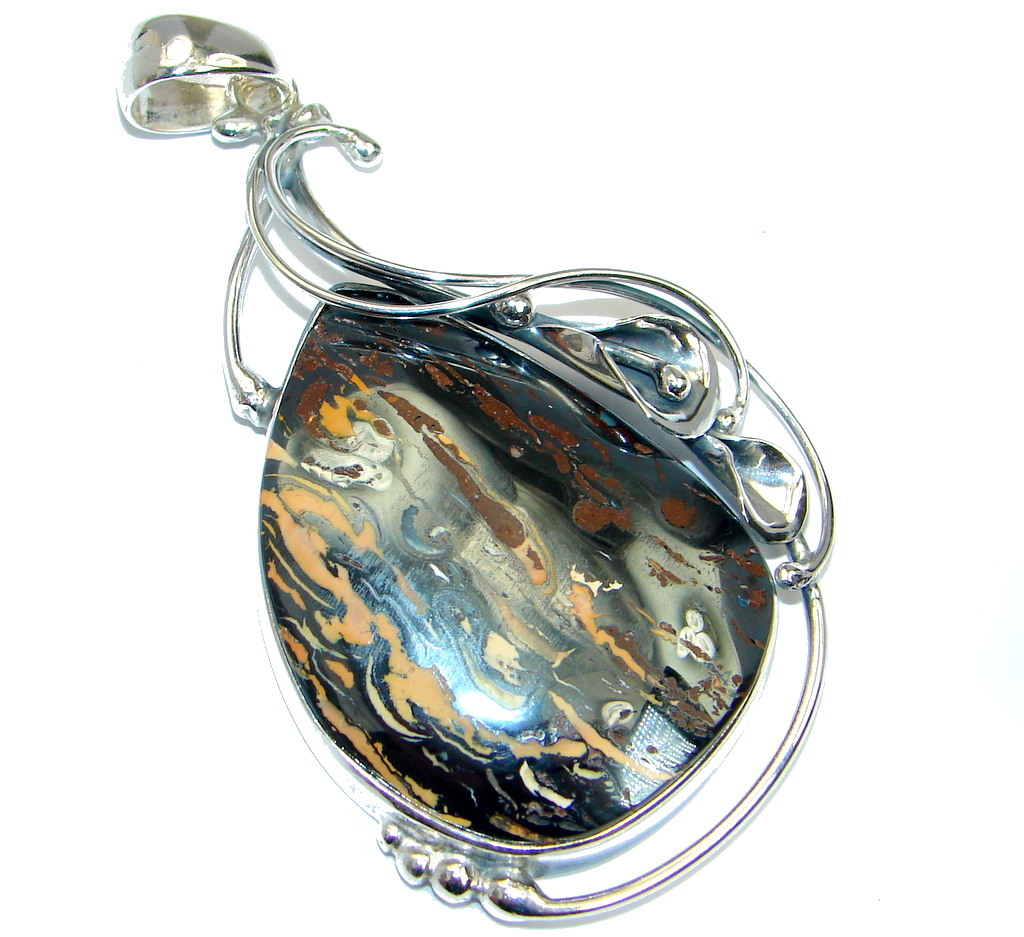 Secret Galaxy Korico Opal handcrafted Sterling Silver Pendant
