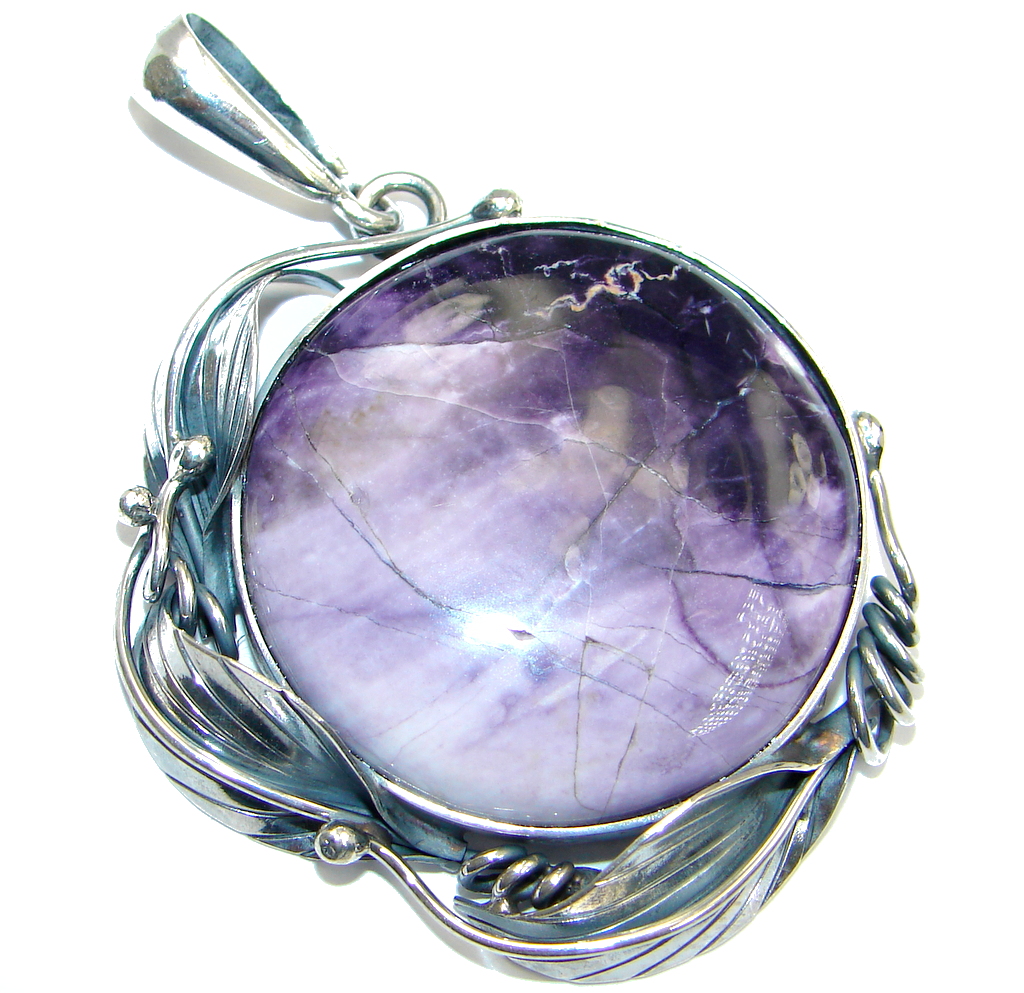 Amazing Beauty Tiffany Jasper Sterling Silver handmade Pendant