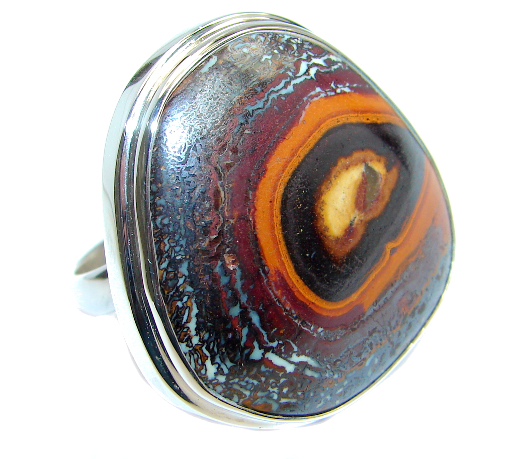 Amazing Australian Koroit Opal Sterling Silver Ring size adjustable