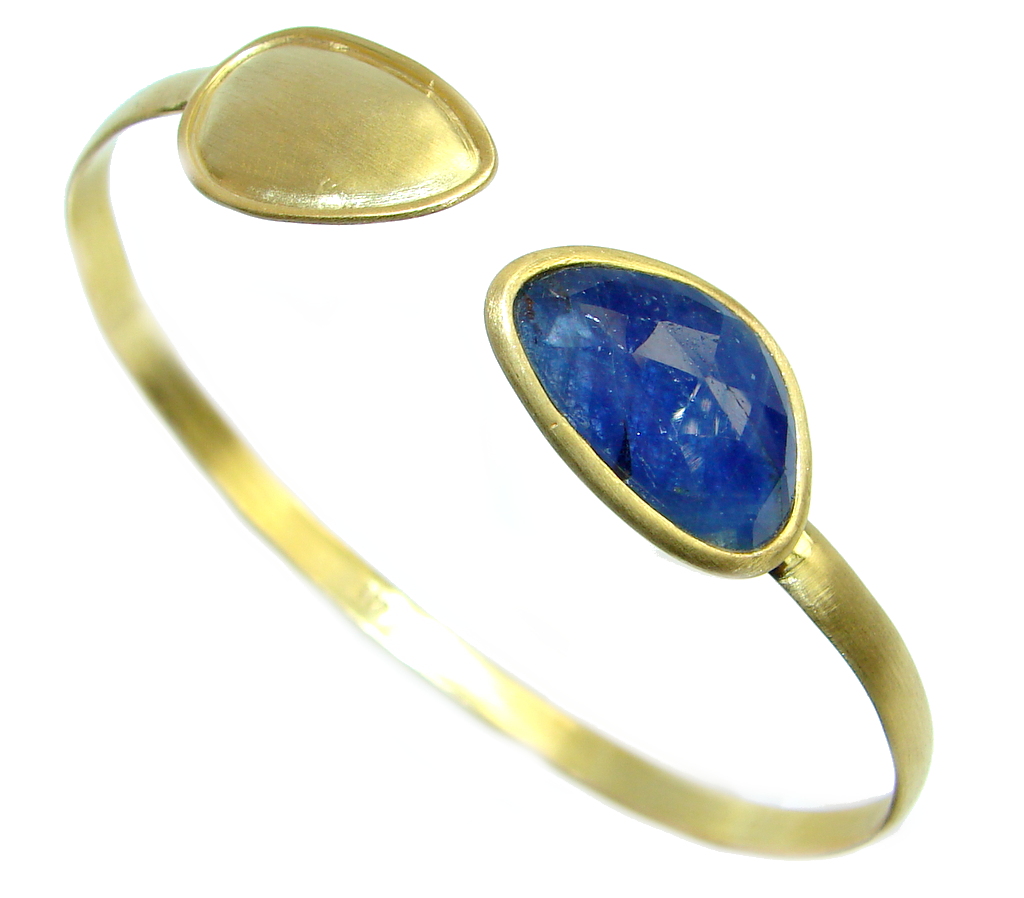 Luxury Sapphire Gold plated over Sterling Silver Bracelet