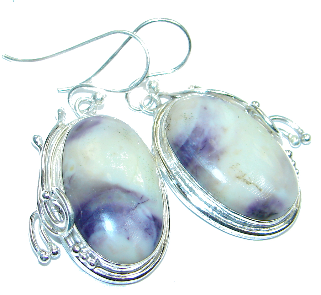 Amazing Tiffany Jasper Sterling Silver Earrings / Long