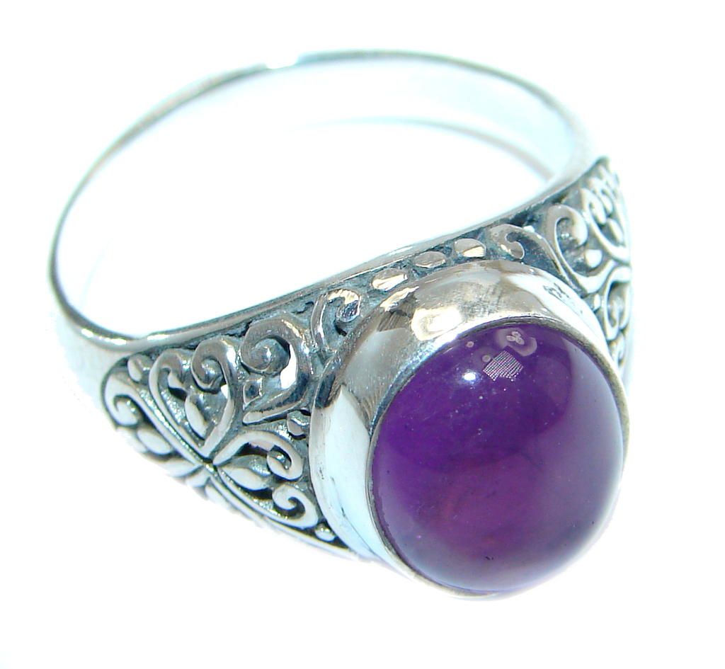 Amazing Amethyst Sterling Silver Ring size 10
