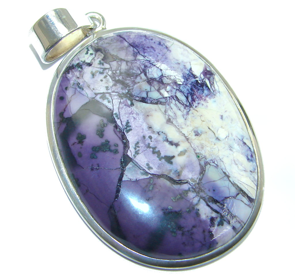Amazing Beauty Tiffany Jasper Sterling Silver Pendant