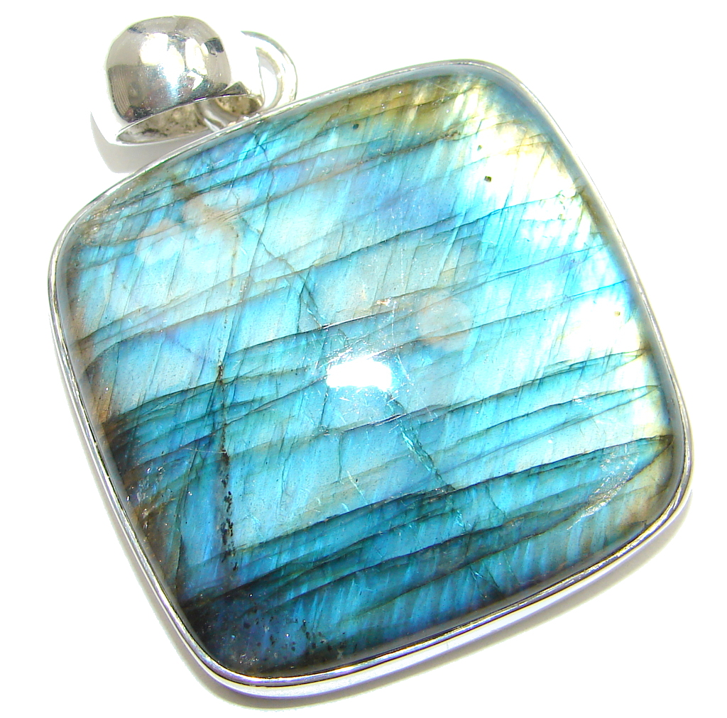 Northern Lights Labradorite Sterling Silver handmade Pendant