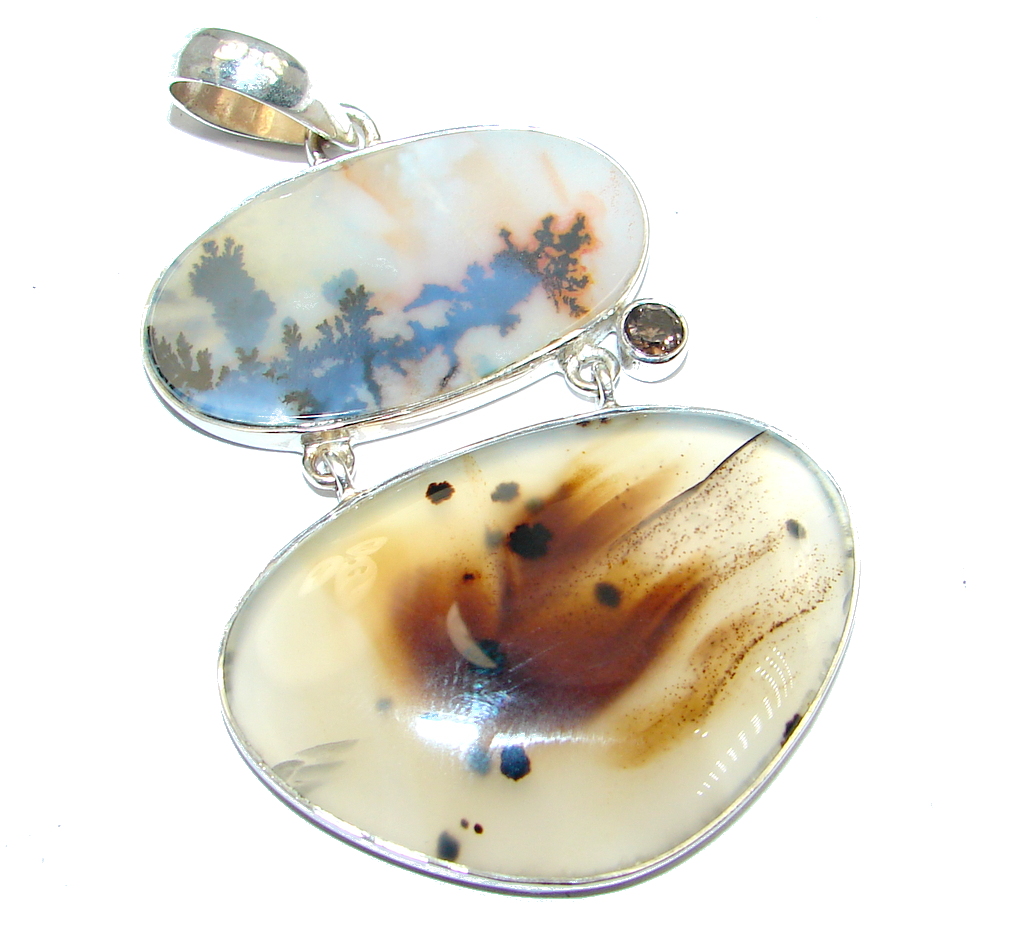 AAA quality Montana Agate Sterling Silver handcrafted Pendant