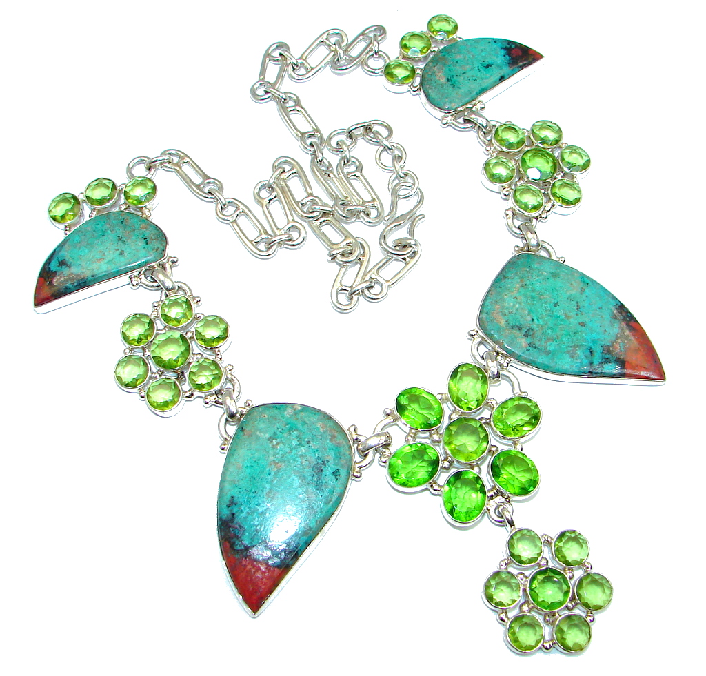 Sublime AAA quality Sonora Jasper Quartz Sterling Silver handmade Necklace