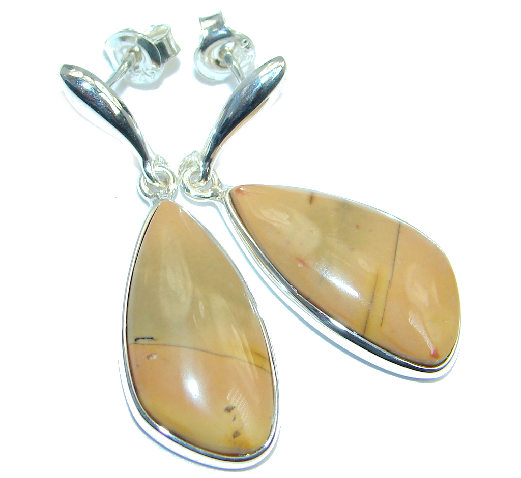 Natural Beauty Imperial Jasper Sterling Silver handmade Earrings