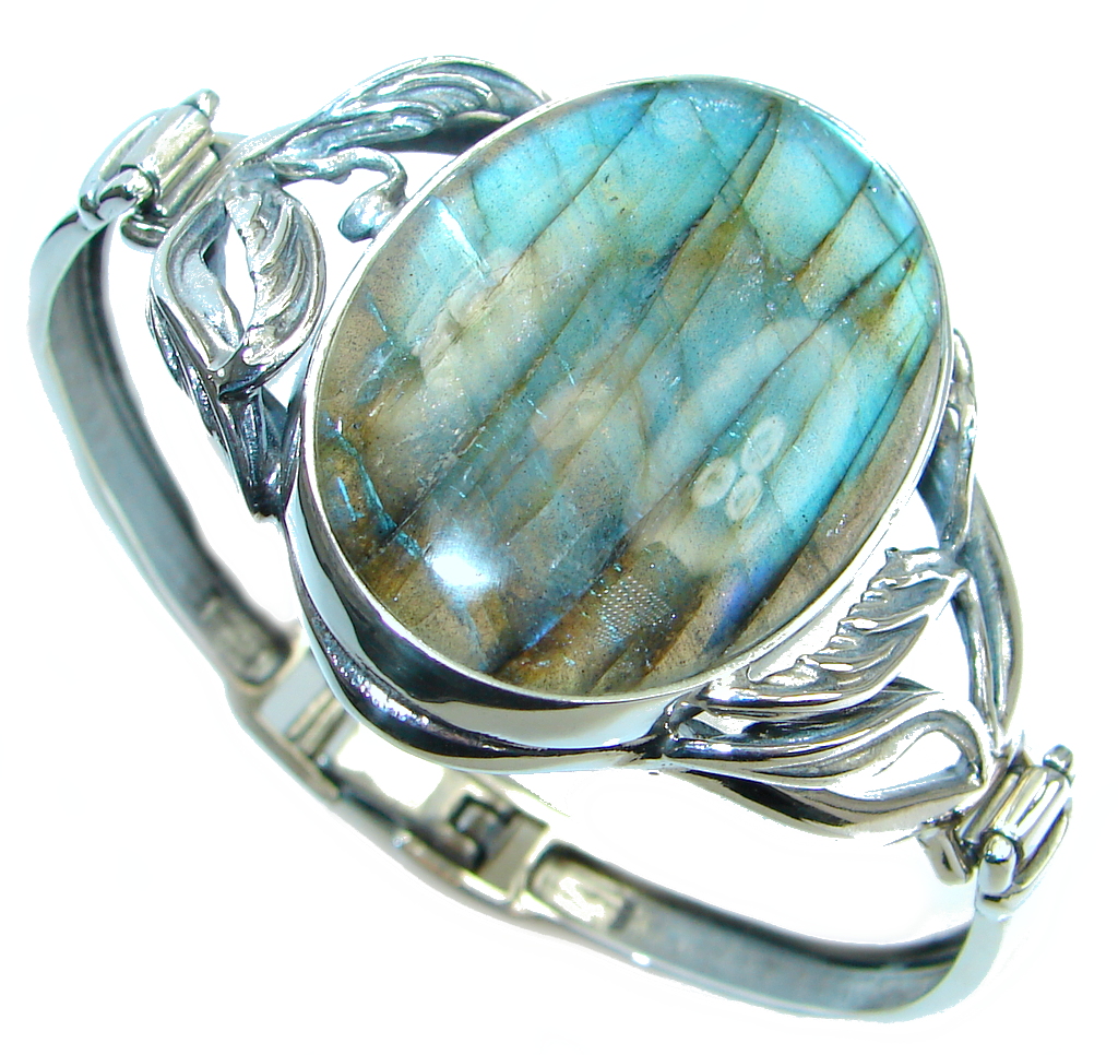 Beautiful Shimmering Labradorite Sterling Silver handmade Bracelet