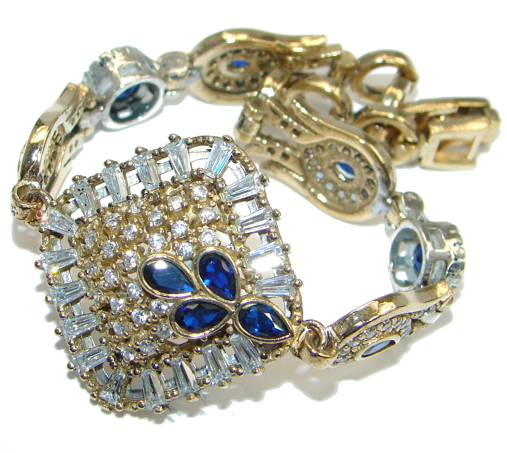 Special Item created Sapphire 925 Sterling Silver Bracelet