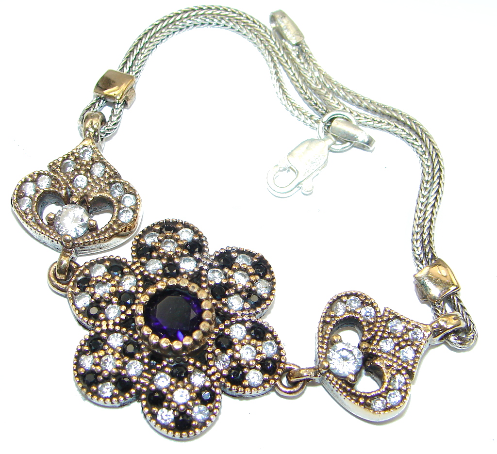 Special Item created Sapphire 925 Sterling Silver Bracelet