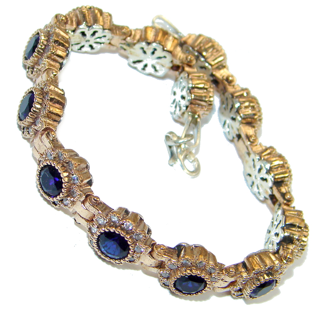 Special Item created Sapphire 925 Sterling Silver Bracelet