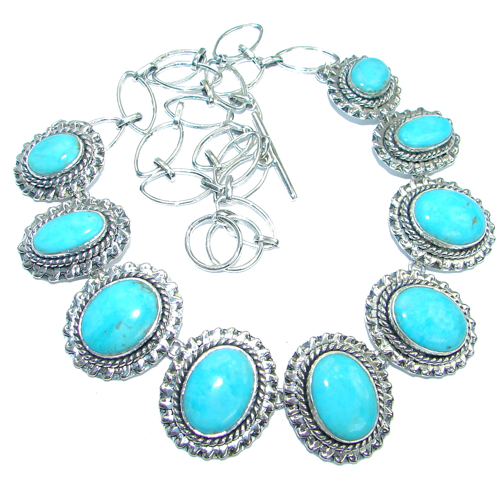 American Spirit Natural Sleeping Beauty Turquoise Sterling Silver handmade Necklace