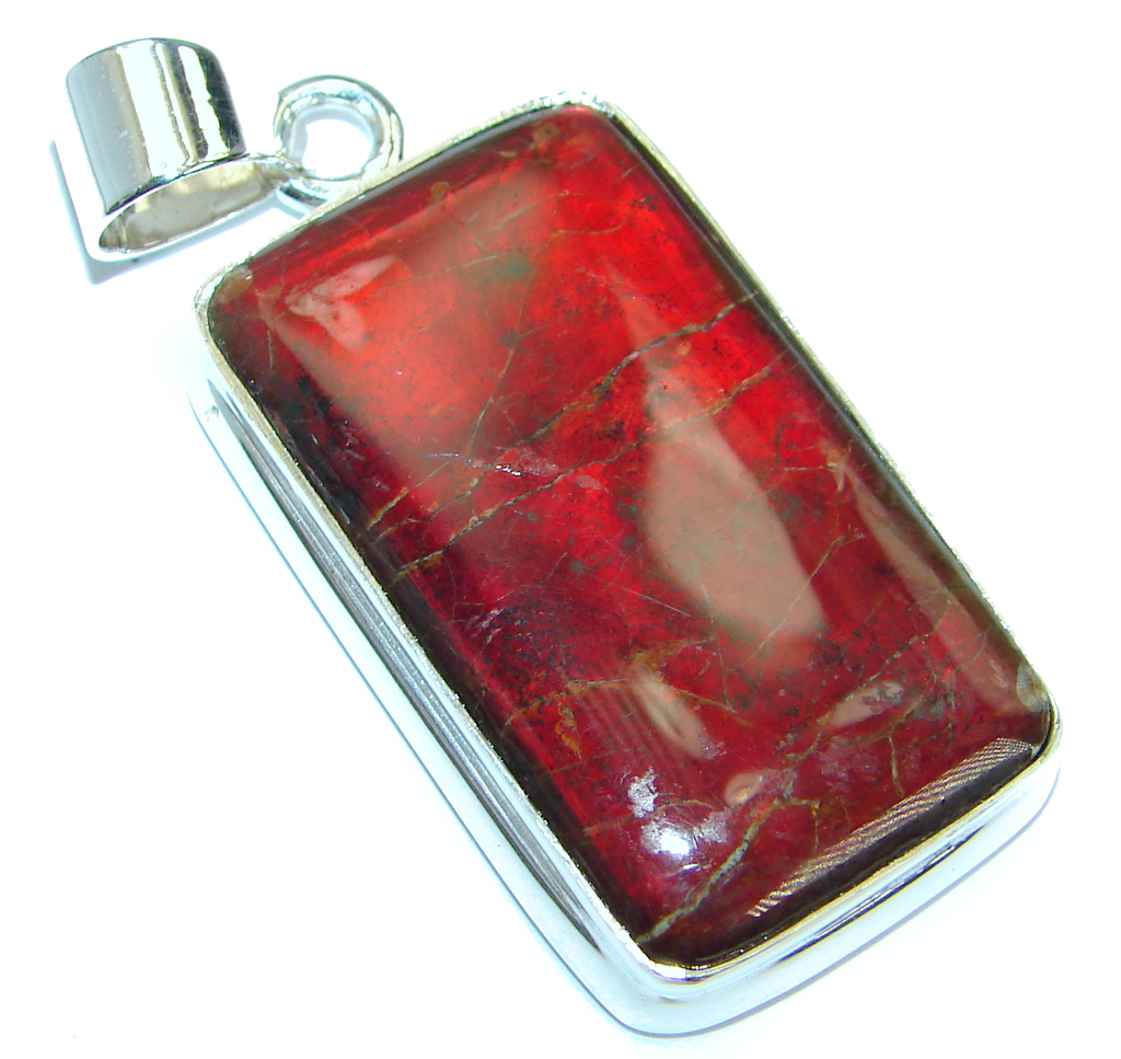 One of the kind Authentic Beauty Canadian Ammolite Sterling Silver handmade Pendant