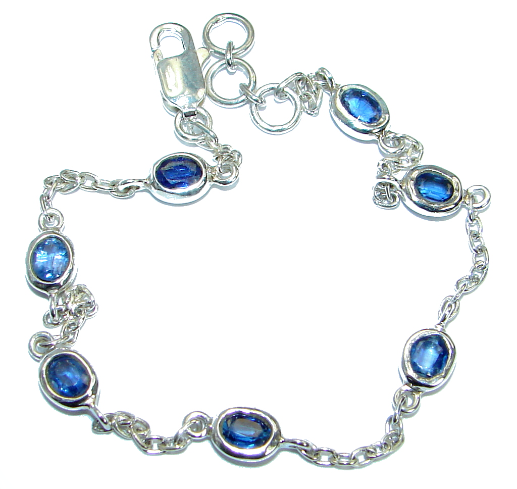 Special Item natural Sapphire .925 Sterling Silver Bracelet