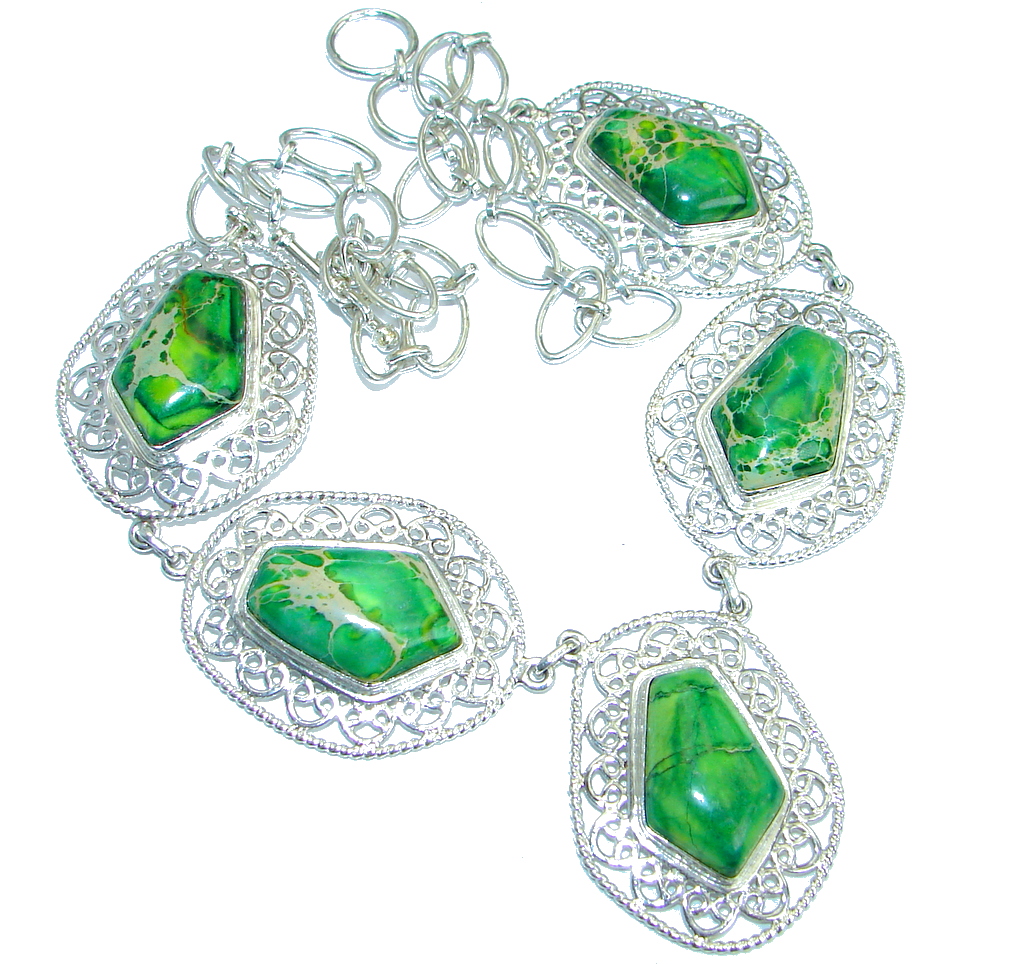 Stella Sea Sediment Jasper .925 Sterling Silver handmade necklace