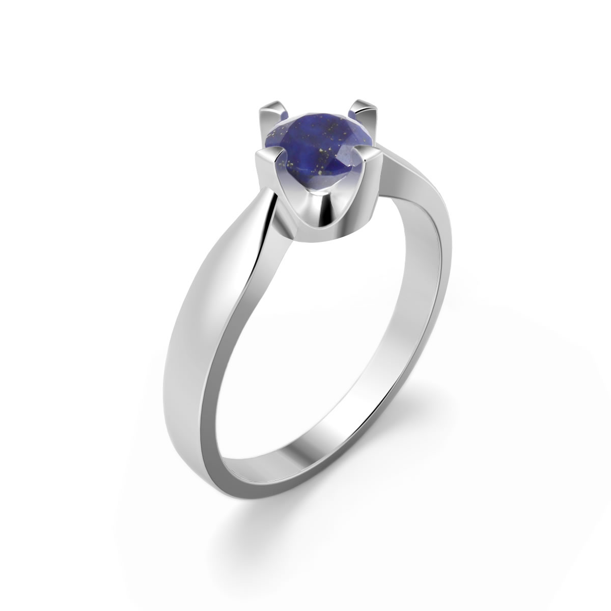 Elegant ring in sterling silver with a lapis lazuli