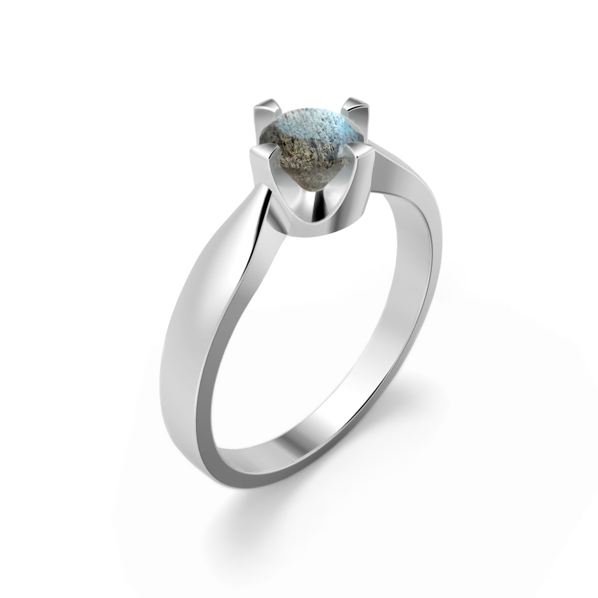 Elegant ring in sterling silver with a labradorite