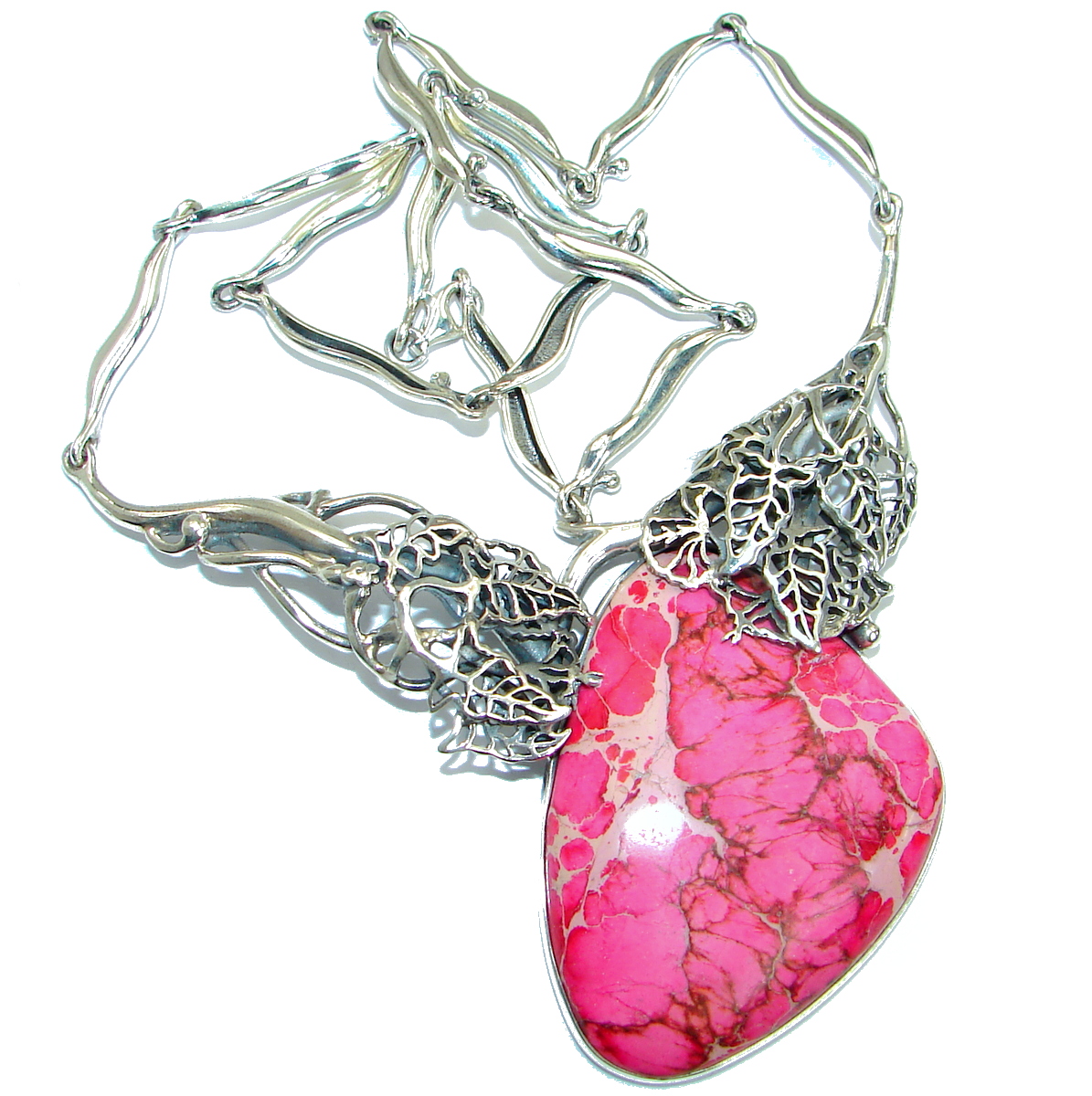 Julietta Sea Sediment Jasper oxidized .925 Sterling Silver handmade necklace