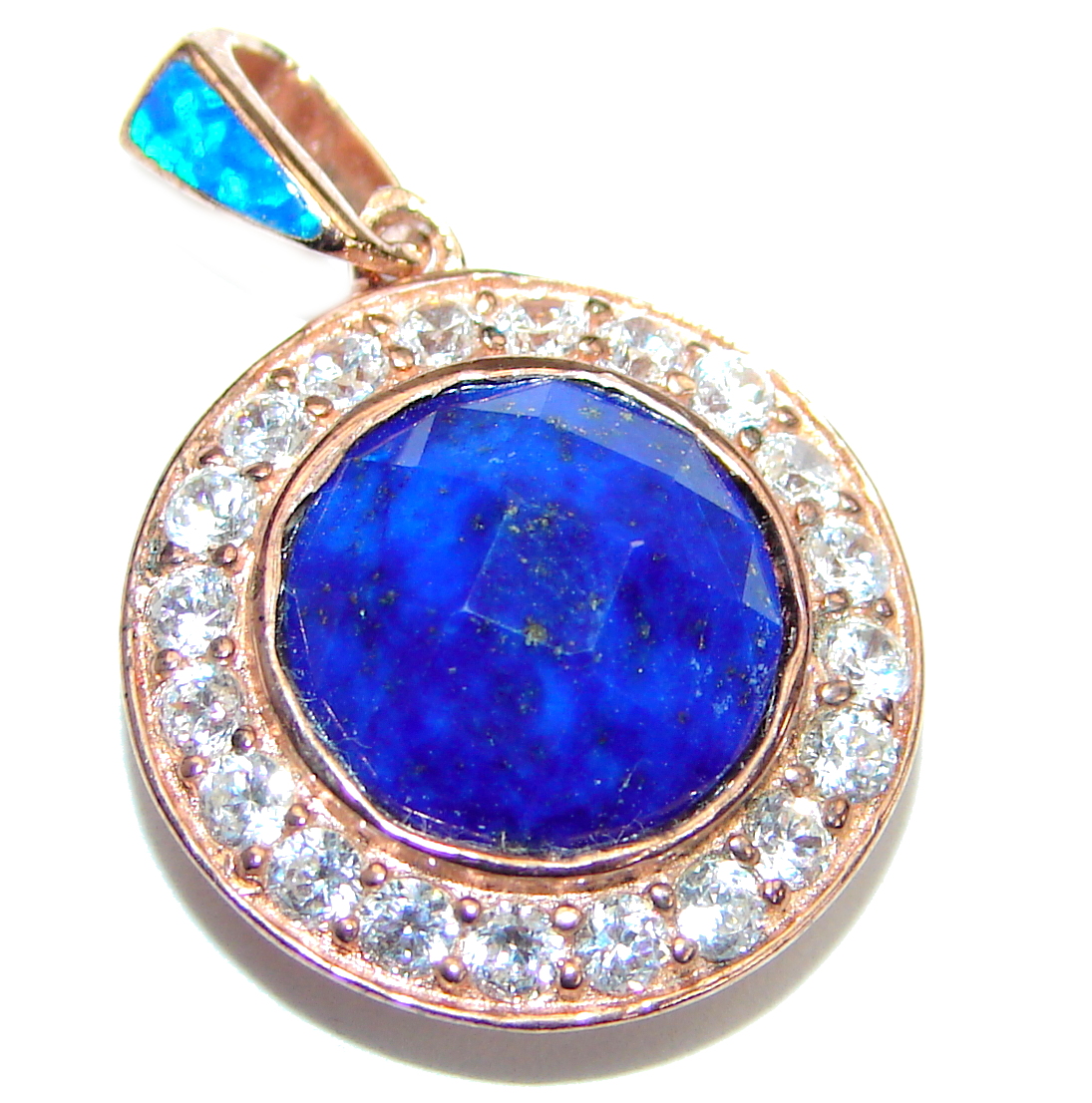 Blue Lapis Lazuli .925 Sterling Silver handmade Pendant