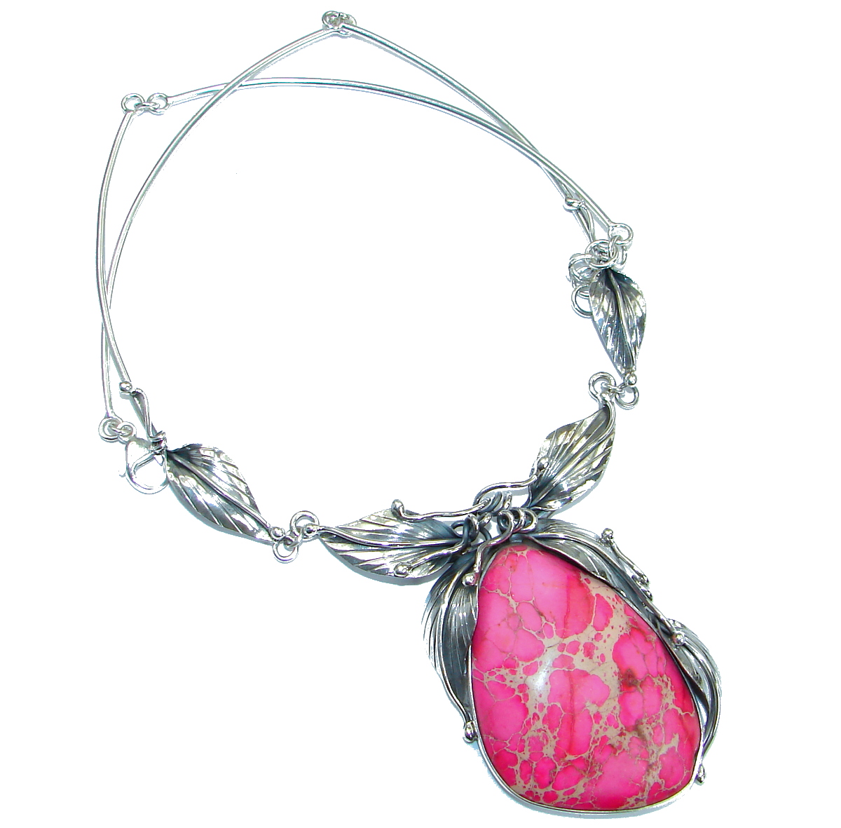 True ART Julietta Sea Sediment Jasper .925 Sterling Silver handmade necklace