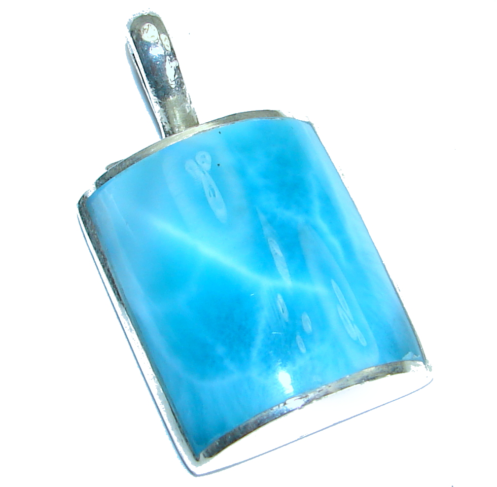 Simple Design amazing quality Larimar .925 Sterling Silver handmade pendant