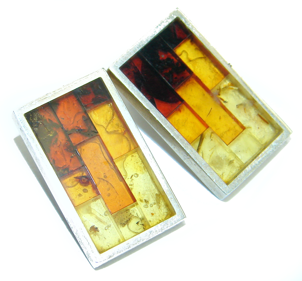 Excellent Quality Baltic Amber Clip on Sterling Silver handmade earrings