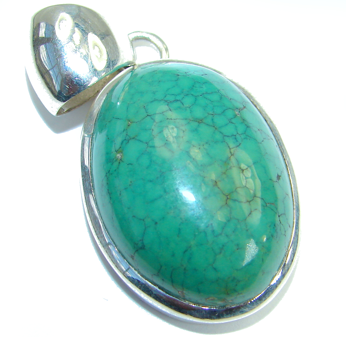 Simple Style Turquoise .925 Sterling Silver Pendant