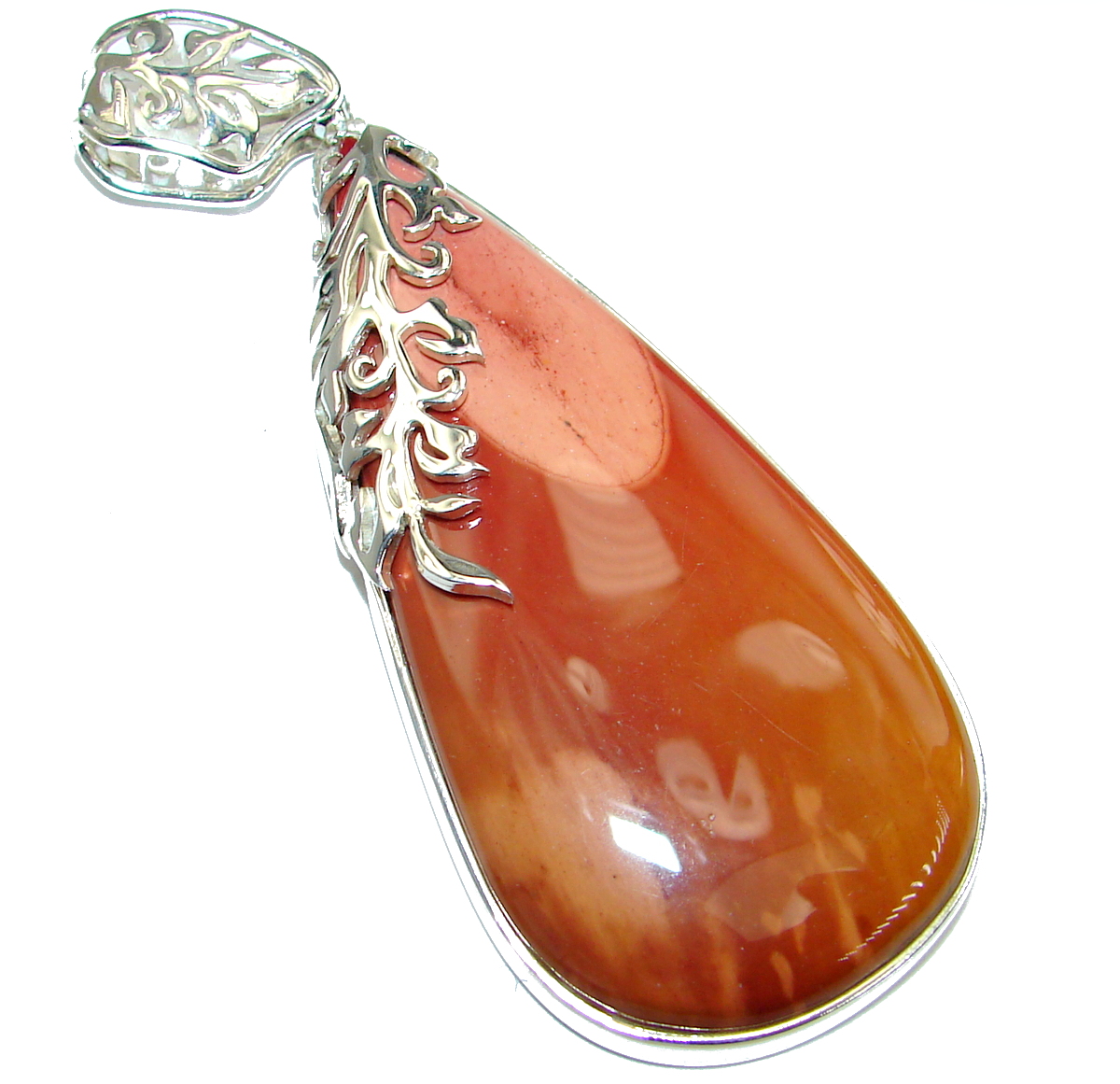 Pure Energy Imperial Jasper .925 Sterling Silver handmade Pendant